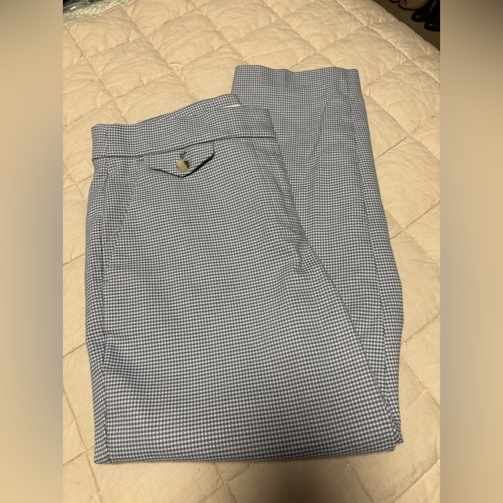 LOFT Women’s Blue & White Houndstooth Marisa Ankle Pants 6P